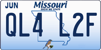 MO license plate QL4L2F