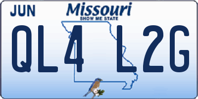 MO license plate QL4L2G