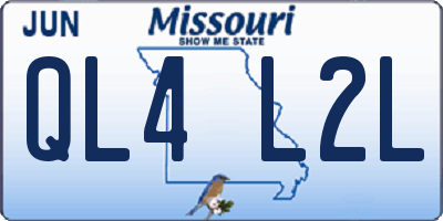 MO license plate QL4L2L