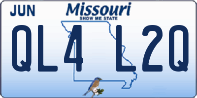 MO license plate QL4L2Q
