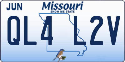 MO license plate QL4L2V