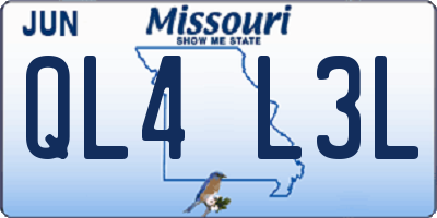 MO license plate QL4L3L