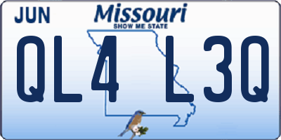 MO license plate QL4L3Q
