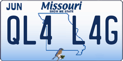 MO license plate QL4L4G