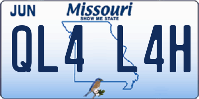 MO license plate QL4L4H