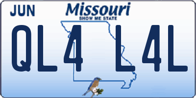MO license plate QL4L4L
