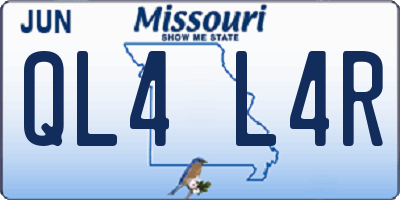 MO license plate QL4L4R