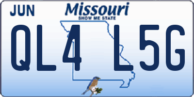 MO license plate QL4L5G