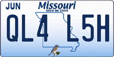 MO license plate QL4L5H