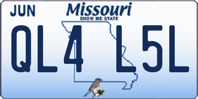 MO license plate QL4L5L