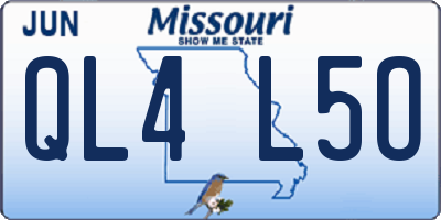 MO license plate QL4L5O