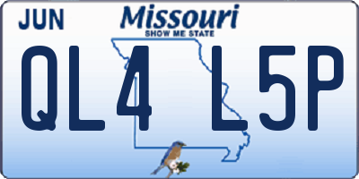 MO license plate QL4L5P