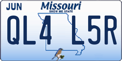 MO license plate QL4L5R