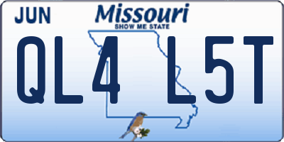 MO license plate QL4L5T