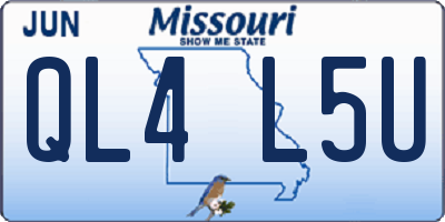 MO license plate QL4L5U