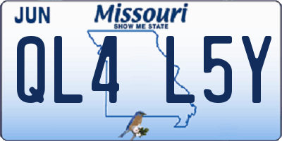 MO license plate QL4L5Y