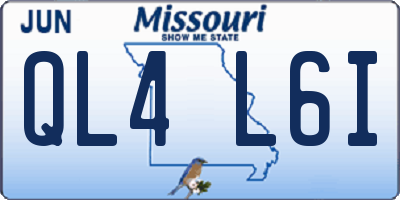 MO license plate QL4L6I