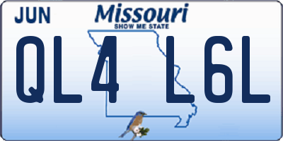 MO license plate QL4L6L