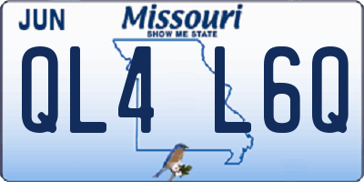 MO license plate QL4L6Q