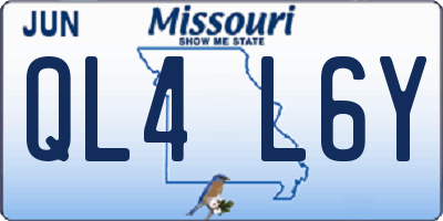 MO license plate QL4L6Y