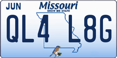 MO license plate QL4L8G
