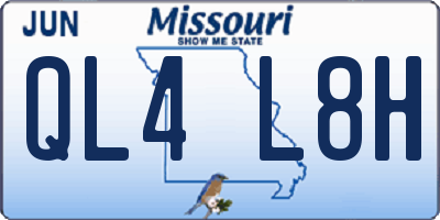 MO license plate QL4L8H