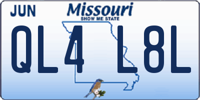 MO license plate QL4L8L