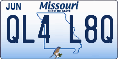 MO license plate QL4L8Q