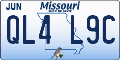 MO license plate QL4L9C