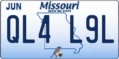 MO license plate QL4L9L