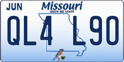 MO license plate QL4L9O