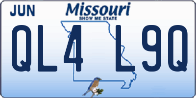 MO license plate QL4L9Q