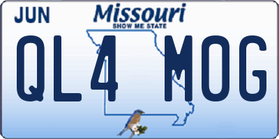 MO license plate QL4M0G