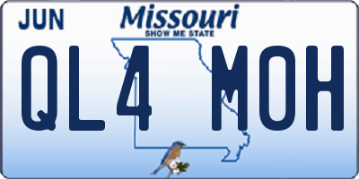 MO license plate QL4M0H