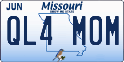 MO license plate QL4M0M