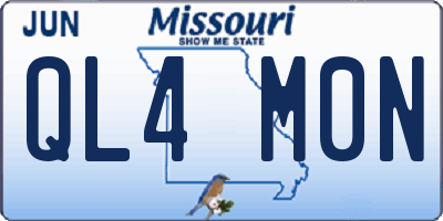MO license plate QL4M0N