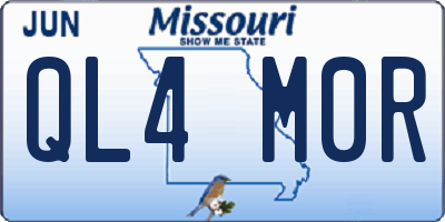 MO license plate QL4M0R