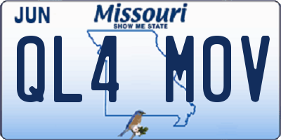 MO license plate QL4M0V