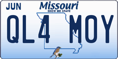 MO license plate QL4M0Y