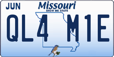MO license plate QL4M1E