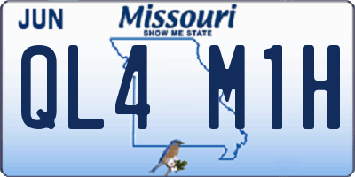 MO license plate QL4M1H