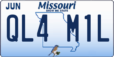 MO license plate QL4M1L