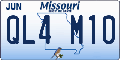MO license plate QL4M1O