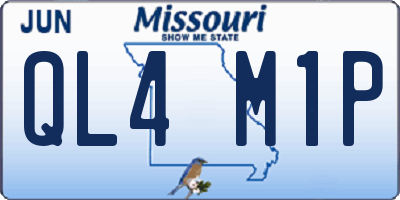 MO license plate QL4M1P