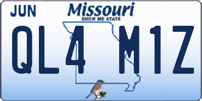MO license plate QL4M1Z