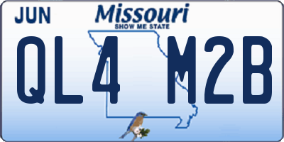 MO license plate QL4M2B