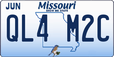 MO license plate QL4M2C