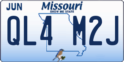 MO license plate QL4M2J