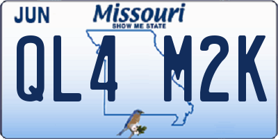 MO license plate QL4M2K