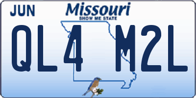 MO license plate QL4M2L